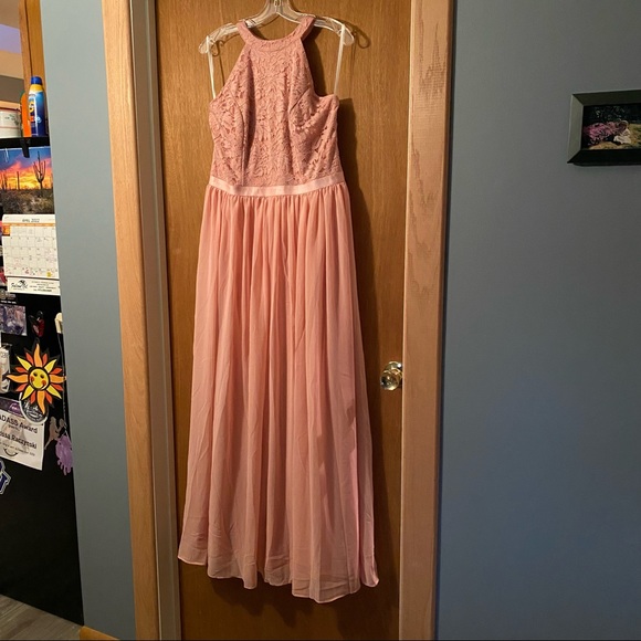 Lace Halter Bridesmaids Dress - Picture 1 of 1